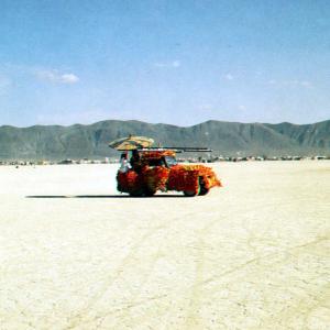 burningmanCarRedFlower